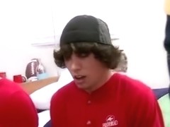 Straight guys suck cock for their initiation