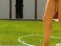 Lisa in stockings and heels