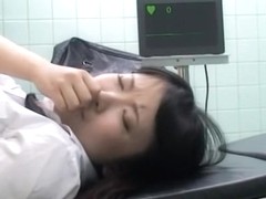 Hot busty Asian teen came for a pussy exam at the hospital