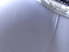 Palatable large gazoo in white sexy panties