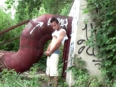 Sexy Gypsy Guy Gets Public Handjob in Prague
