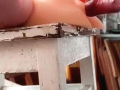 Fucking Sextoy in Gardenhouse and cum hard