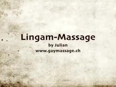 Lingam Massage by Julian - Hirsute man with pierced dong