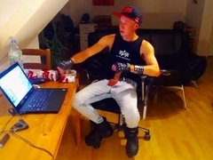 Buffalo Boots Smoke and Jack Off in Constricted Jeans