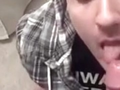 Sexy Blond Swallows HUGE Load of Cum