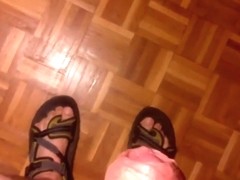 fucking sandals after a hike cum in my tevas