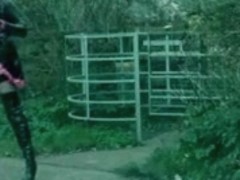 PVC Maid Aliboy Thighbootboy country lane wank