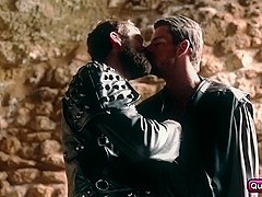 Gay of Thrones with two leather knights fucking each other