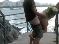 fucking exiting outside sex in an harbor