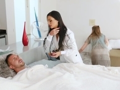 Hot doctor fixes the patients erect cock with doggystyle