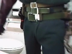 uniform and boots geared Powerliman Jerk off