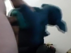 Fucking little stitch standing cumshot