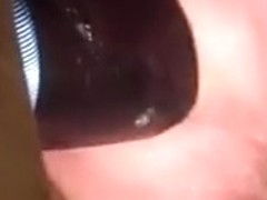 A long fuck with my new black dildo