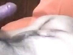 Amateur gay splashing with cum