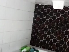 Young guy jerking in shower