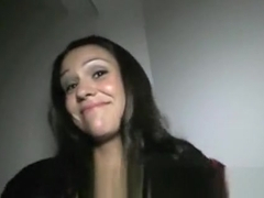 Hot Brunette Amateur Fucked On Stairs In Public