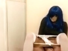 Amateur teasing girlsy CD wanks in pantyhose Kigurumi