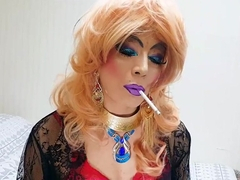 Sissy niclo sexy makeup smoking 3