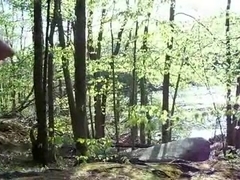 jerking off in woods