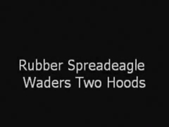 Rubber Spreadeagle Waders Two Hoods