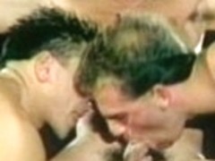 Amazing male pornstars Tim Lowe, Allen Lambert and Les Stine in hottest uniform, vintage gay adult.