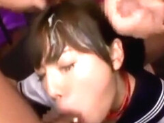 Japanese schoolgirl deepthroat