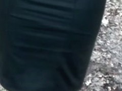 Titted dark brown fuck in the woods