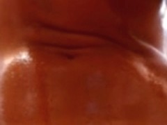 slender dark brown great teats uses oil on her body on livecam