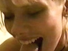 Home video â€“ blonde takes a big one
