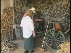 Granny in the barn