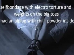 Selfbondage, Foot, Electro, BDSM
