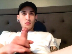 Tatted Twink Jerks off on web cam chat