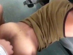 Gay jock gets his ass stuffed whille on the bus to work