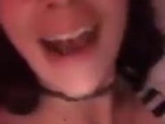 lesbian shows her tits and cuddles her friend on periscope