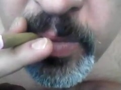 smoking again in kitchen close up