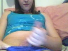 Webcam Petting By A Teen Tgirl