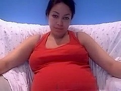Pregnant immature girlfriend on webcam