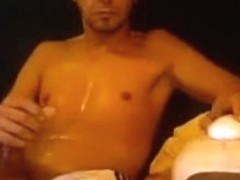 Wank in old Adidas short