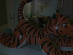 Puffypaws inflatable t iger ride 3