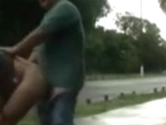 mandy and guy fucking outdoor near road