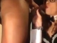 Hipster CD sucks a black guys dick