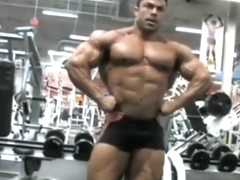 Eduardo Bodybuilder Posing in Gym