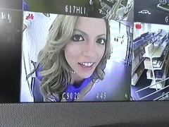 Hot blonde milf simulating actual conditions to test the hidden camera