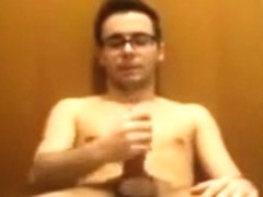 hot nerd jerking off