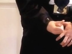 police uniform wank and cum
