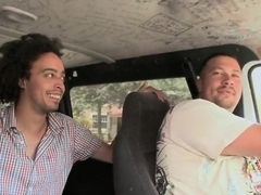 Sahara Gold and Taylor Ray get filmed from bang bus