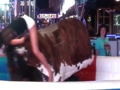 Slutty Ass and Upskirt On The Bull