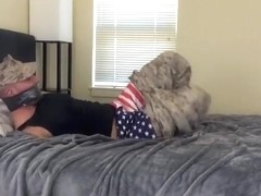 Hogcuffed and Tapegagged Marine