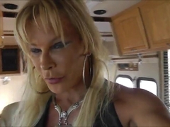 leather slut shemale swallow