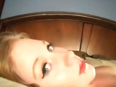Golden-haired gf toying her cunt